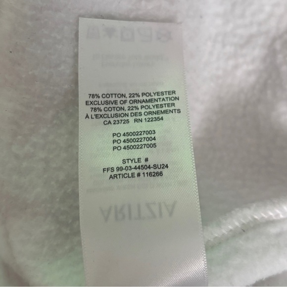 Aritzia Mega Fit Sweatfleece Cozy Fleece Mega Raglan Hoodie XXS White - Picture 5 of 6